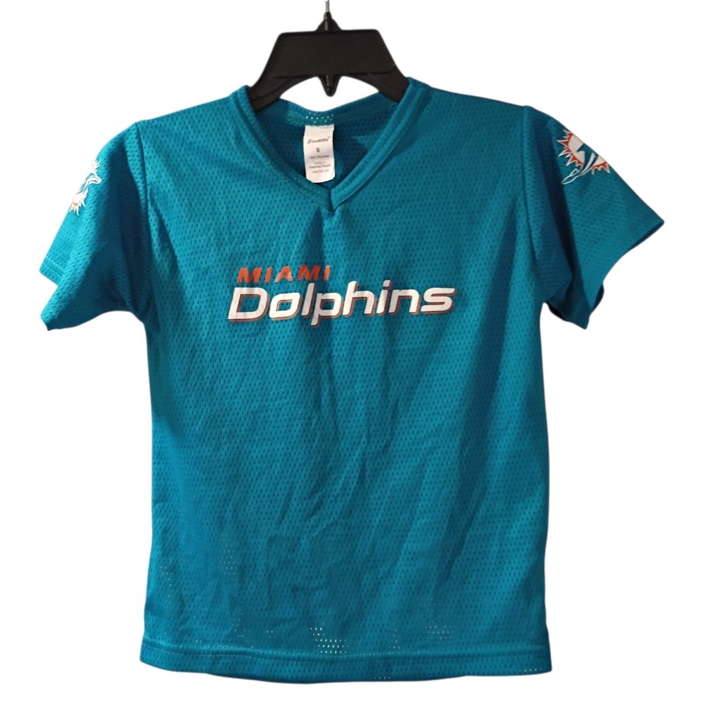 Miami Dolphins Team‎ NFL Unisex Fan Apparel Mesh Jersey Franklin Size Small Used